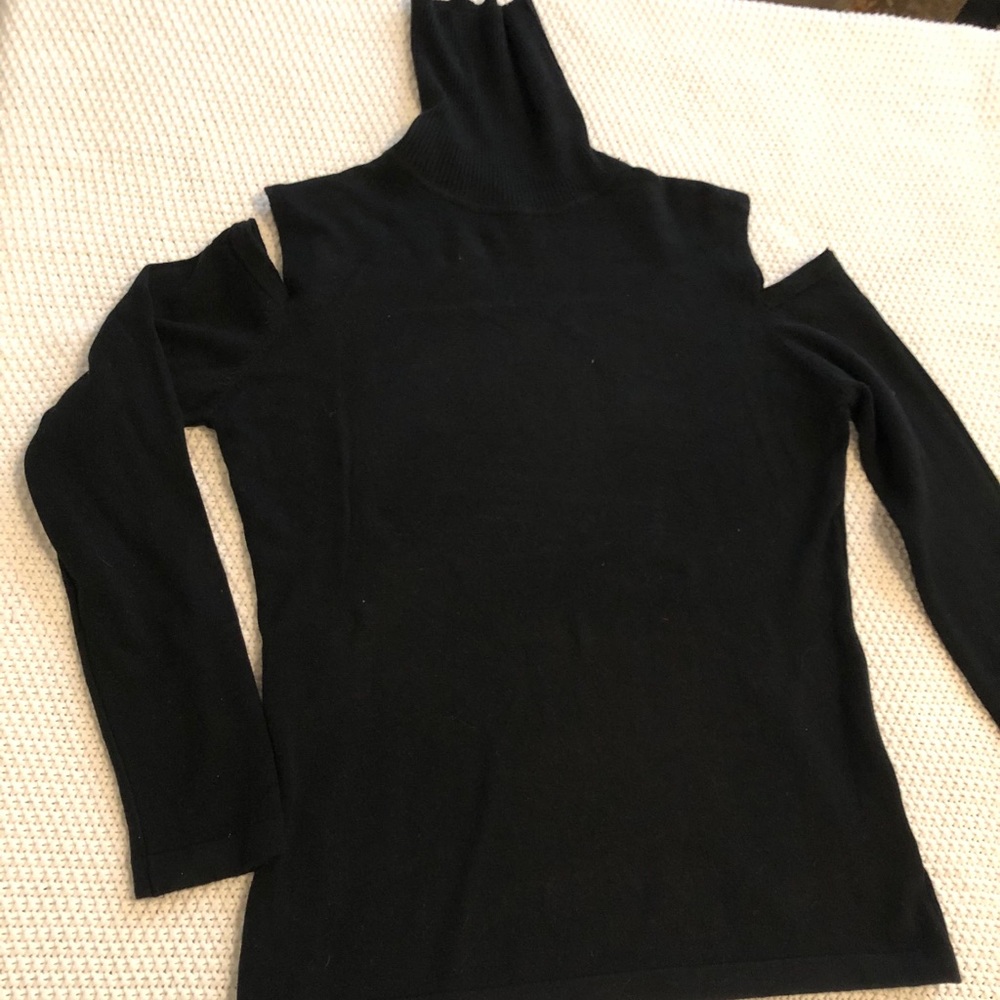 Black Turtle Neck W/ Shoulders Exposed